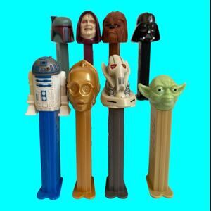 8 Star Wars 90s Pez Dispensers Yoda C3PO R2D2 Emperor Palpatine General Grievous